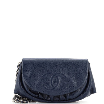 Chanel Half Moon Wallet on Chain Lambskin