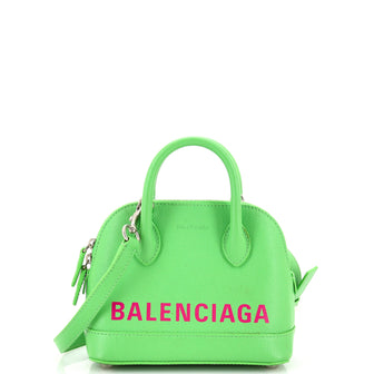 Balenciaga Logo Ville Bag Leather XXS
