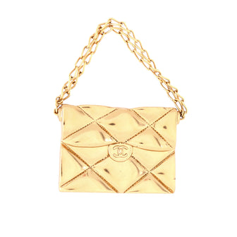 Chanel Flap Bag Brooch Metal