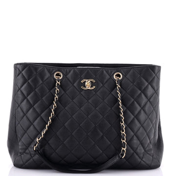 Chanel Classic CC Shopping Tote Quilted Caviar Large