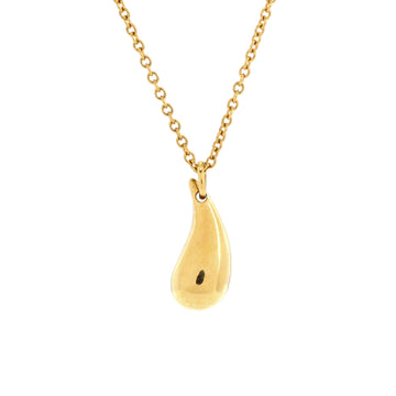 Tiffany & Co. Elsa Peretti Teardrop Pendant Necklace 18K Yellow Gold 12mm