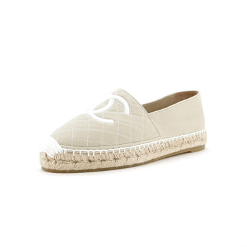 Chanel Women's CC Espadrilles Quilted Canvas