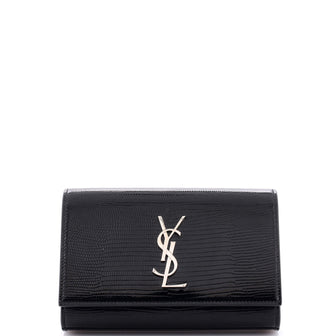 Saint Laurent Classic Monogram Kate Belt Bag Lizard Embossed Leather