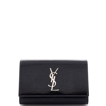 Saint Laurent Classic Monogram Kate Belt Bag Lizard Embossed Leather
