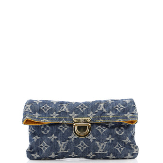 Louis Vuitton Plate Clutch Denim