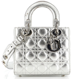 Christian Dior My ABCDior Lady Dior Bag Metallic Cannage Quilt Leather