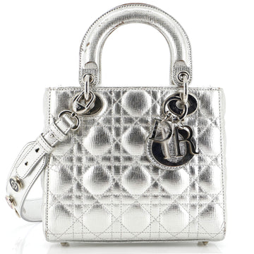 Christian Dior My ABCDior Lady Dior Bag Metallic Cannage Quilt Leather
