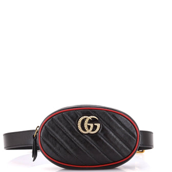 Gucci GG Marmont Belt Bag Diagonal Quilted Leather
