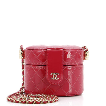 Chanel CC Allure Vanity Case with Chain Quilted Patent Mini