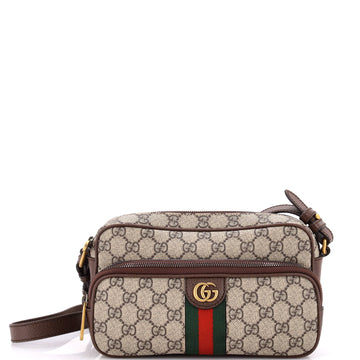 Gucci Ophidia Front Pocket Messenger Bag GG Coated Canvas Small
