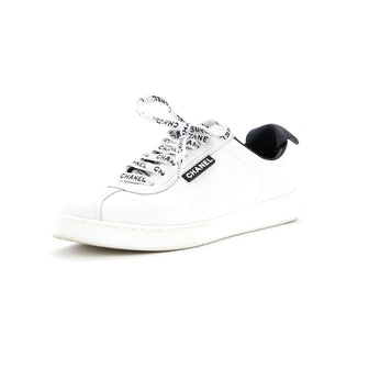 Chanel Women's Logo Tab Low-Top Sneakers Leather