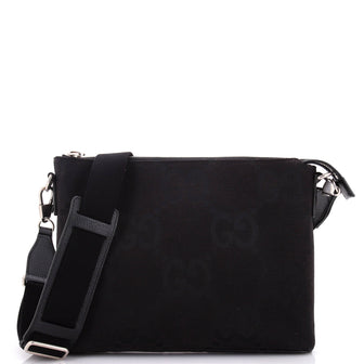 Gucci Zip Messenger Bag Jumbo GG Canvas