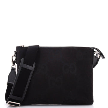 Gucci Zip Messenger Bag Jumbo GG Canvas