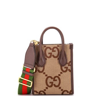 Gucci Vertical Tote Jumbo GG Canvas Mini