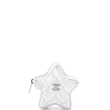 Chanel Star Charm Pouch Quilted Calfskin