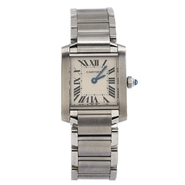 Cartier Tank Francaise Quartz Watch Stainless Steel 20