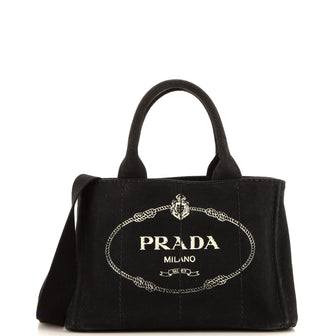 Prada Canapa Convertible Tote Canvas Mini
