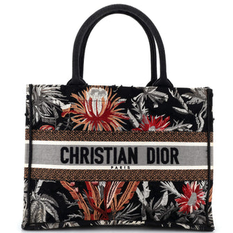 Christian Dior Book Tote Embroidered Canvas Medium