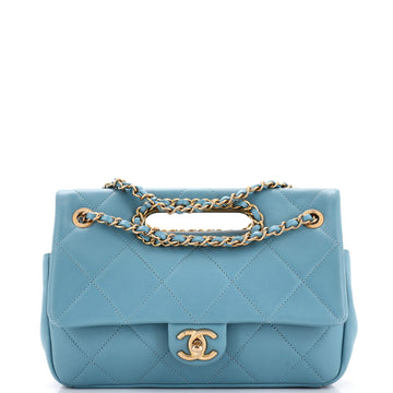Chanel A Real Catch Flap Bag Quilted Lambskin Medium