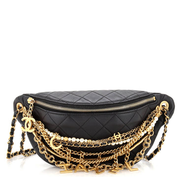 Chanel All About Chains Waist Bag Quilted Lambskin