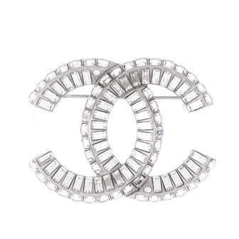 Chanel CC Brooch Metal with Crystals