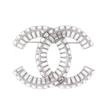 Chanel CC Brooch Metal with Crystals