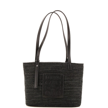 Loewe Square Basket Tote Woven Raffia Small
