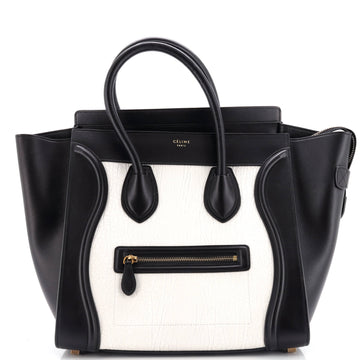 Celine Bicolor Luggage Bag Leather Mini