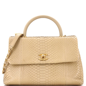 Chanel Coco Top Handle Bag Python Medium