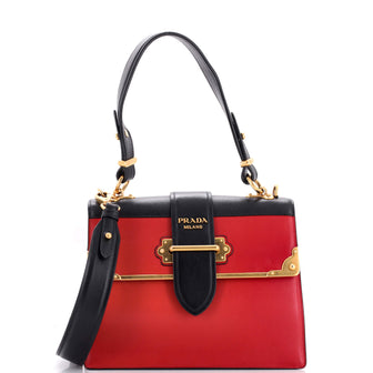 Prada Cahier Convertible Shoulder Bag City Calf and Saffiano Medium
