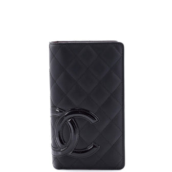 Chanel Cambon Bifold Wallet Quilted Lambskin Long