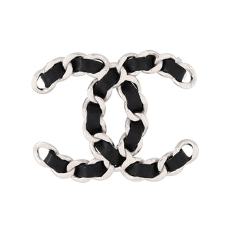 Chanel CC Chain Brooch Metal and Lambskin