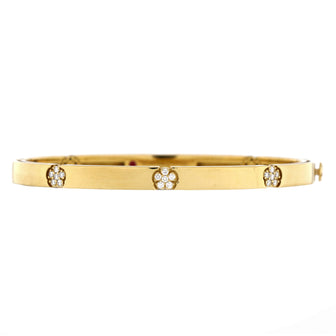 Roberto Coin Diamond Daisy Bangle Bracelet 18K Yellow Gold and Diamonds