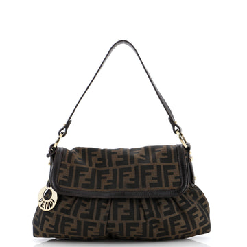 Fendi Chef Flap Bag Zucca Canvas Small