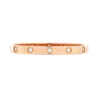 Cartier Love 10 Diamond Bracelet 18K Rose Gold with Diamonds