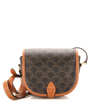 Celine Folco Bag Triomphe Coated Canvas Medium