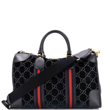 Gucci Convertible Duffle Bag GG Velvet Medium