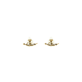 Christian Dior J'adior Tribales Stud Earrings Metal and Faux Pearls