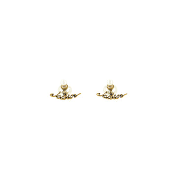 Christian Dior J'adior Tribales Stud Earrings Metal and Faux Pearls
