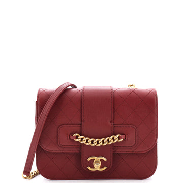 Chanel Front Chain Flap Bag Quilted Sheepskin Medium