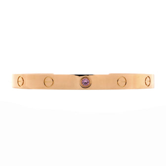Cartier Love Cuff Bracelet 18K Rose Gold with Pink Sapphire