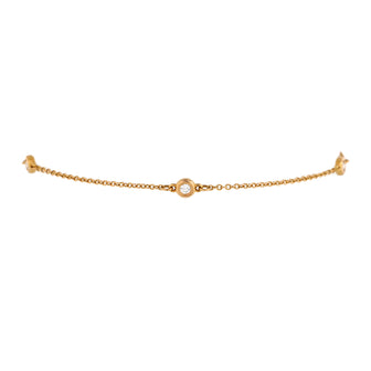 Tiffany & Co. Elsa Peretti Diamonds by the Yard 3 Stone Bracelet 18K Rose Gold with Diamonds