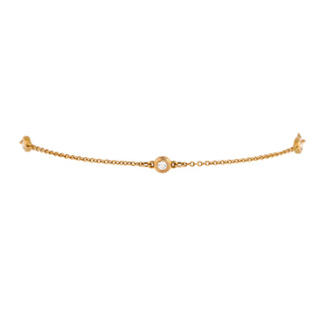 Tiffany & Co. Elsa Peretti Diamonds by the Yard 3 Stone Bracelet 18K Rose Gold with Diamonds