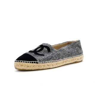 Chanel Women's CC Cap Toe Espadrilles Wool