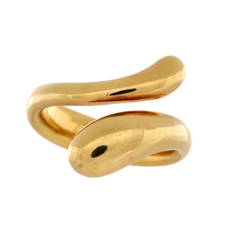 Tiffany & Co. Elsa Peretti Teardrop Bypass Ring 18K Yellow Gold