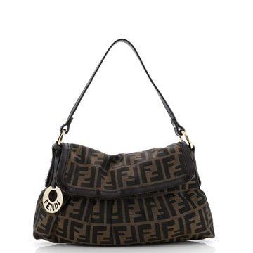 Fendi Chef Flap Bag Zucca Canvas Small