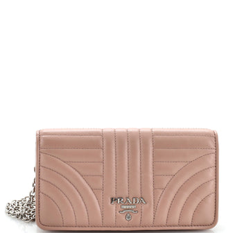 Prada Wallet on Chain Diagramme Quilted Leather