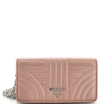 Prada Wallet on Chain Diagramme Quilted Leather