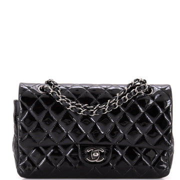 Chanel Classic Double Flap Bag Quilted Patent Medium