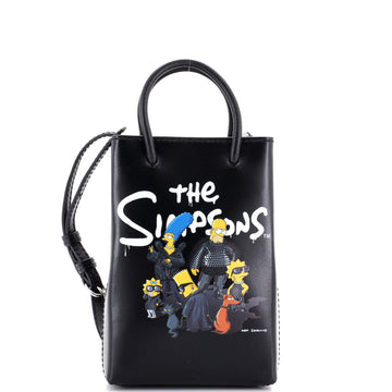 Balenciaga The Simpsons Shopping Tote Printed Leather Mini